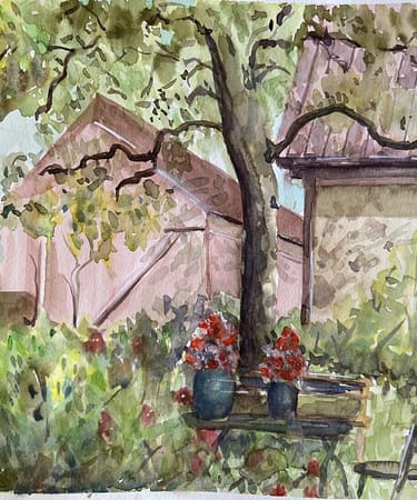 Rusty doors and quiet backyards
