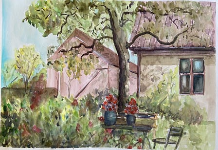 Rusty doors and quiet backyards