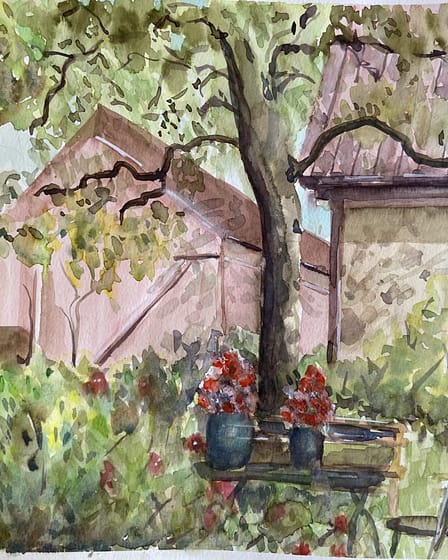 Rusty doors and quiet backyards